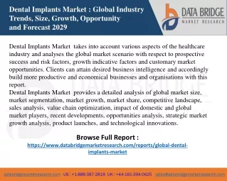 Dental Implants Market