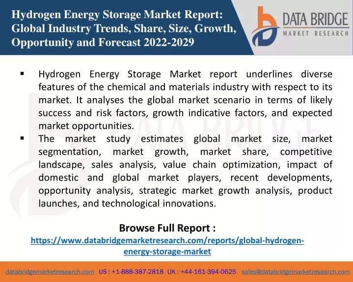 hydrogen energy storage market report global