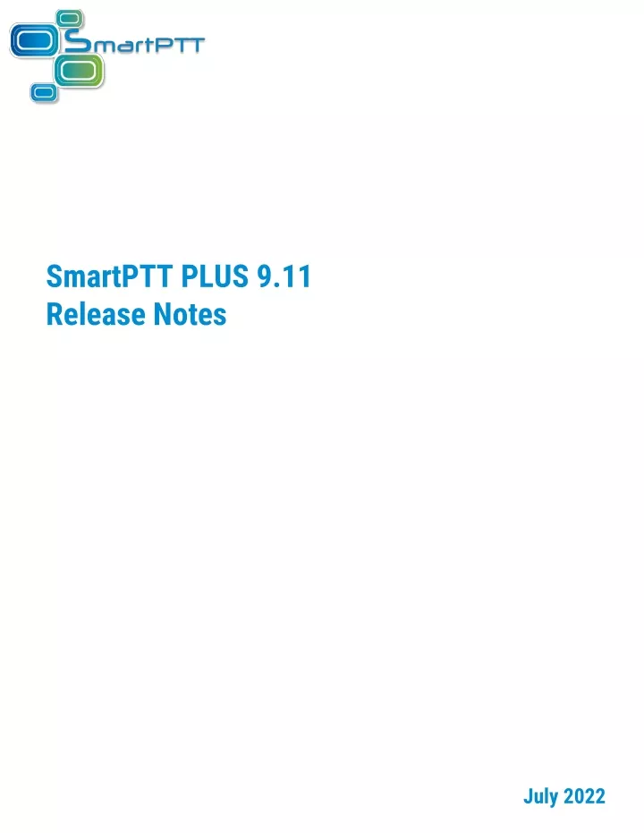 smartptt plus 9 11 release notes