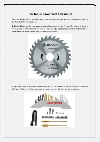 How to Use Power Tool Accessories