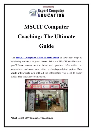mscit computer