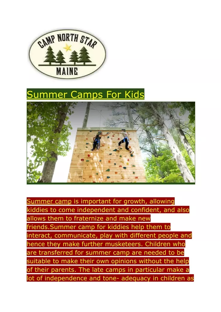 summer camps for kids