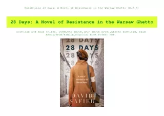 ReadOnline 28 Days A Novel of Resistance in the Warsaw Ghetto [R.A.R]