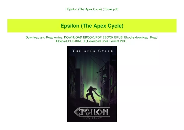 epsilon the apex cycle ebook pdf