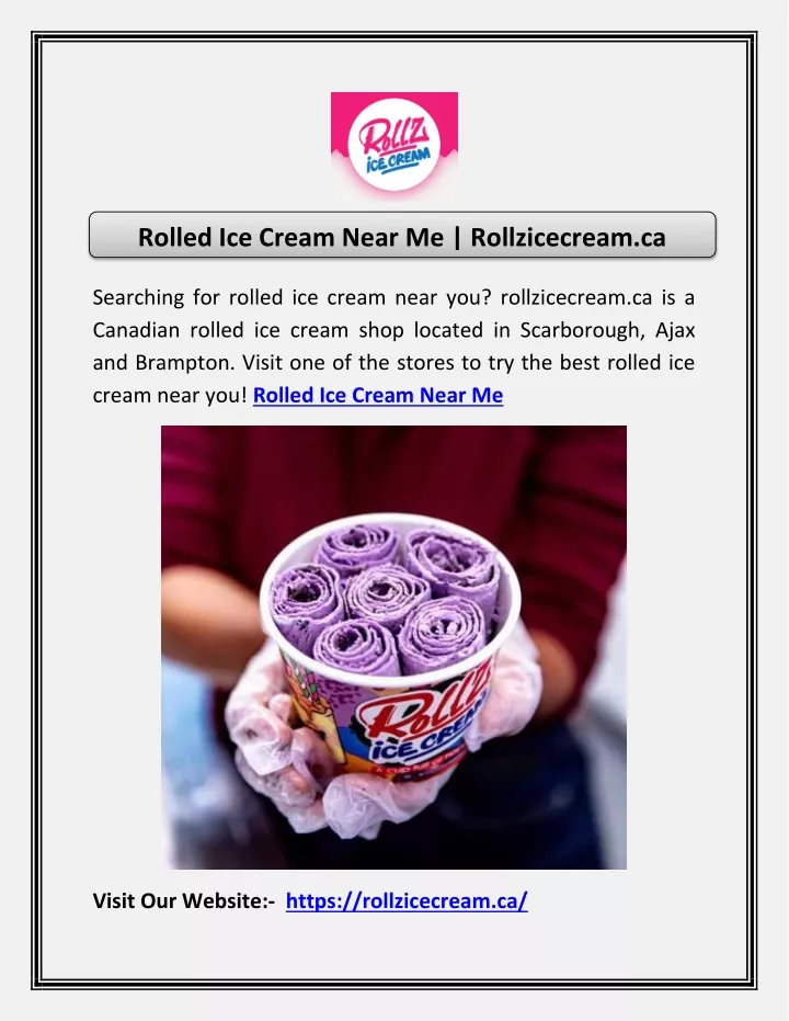 rolled ice cream near me rollzicecream ca