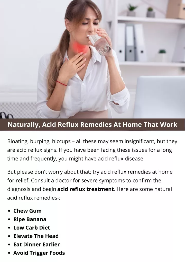 naturally acid reflux remedies at home that work