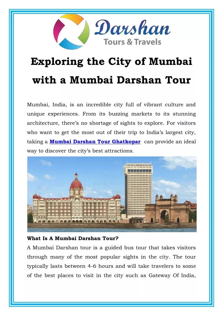 exploring the city of mumbai