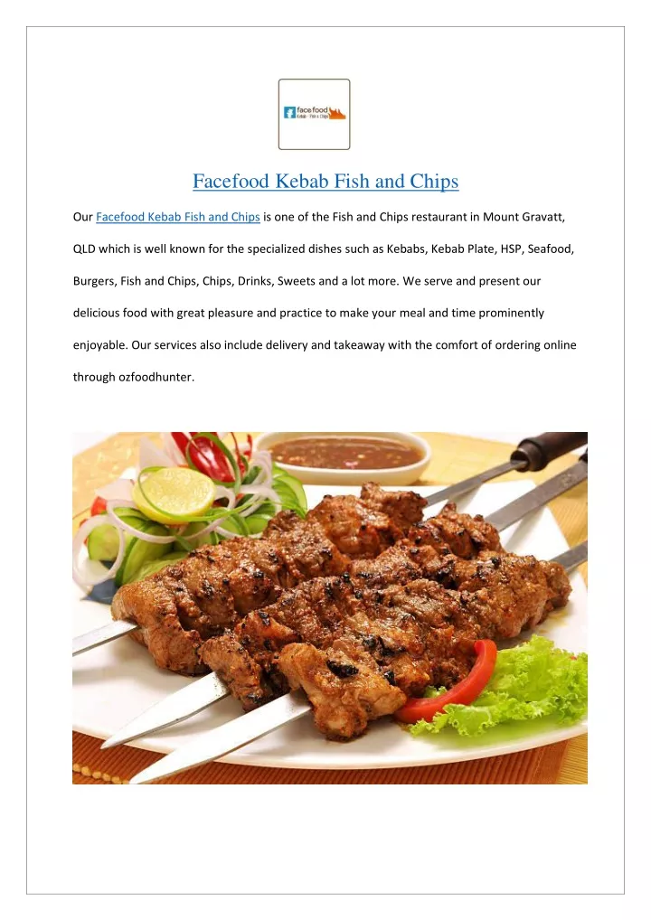 facefood kebab fish and chips our facefood kebab