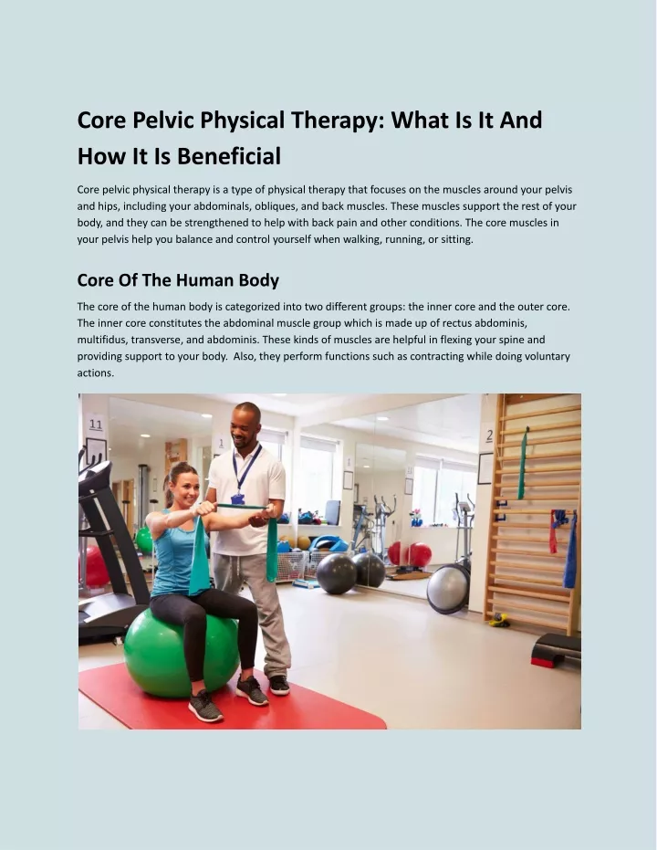 core pelvic physical therapy what