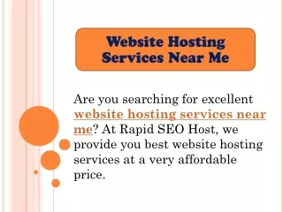 website hosting services near me