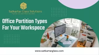 office partition types for your workspace