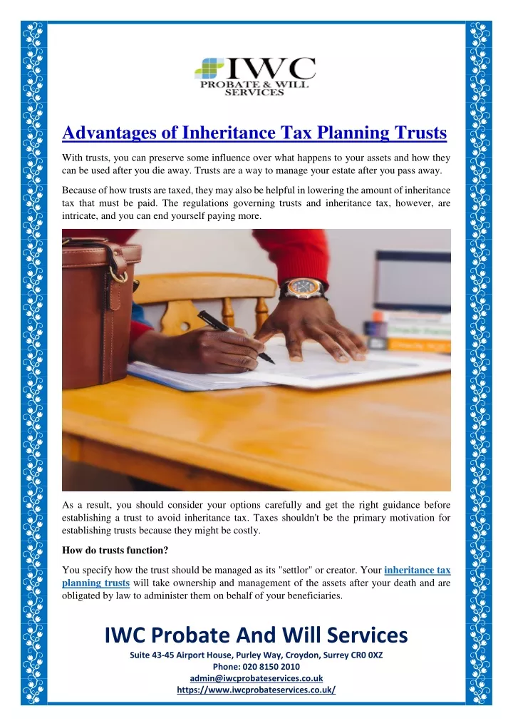 advantages of inheritance tax planning trusts