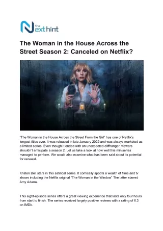 The Woman in the House Across the Street Season 2: Canceled on Netflix?