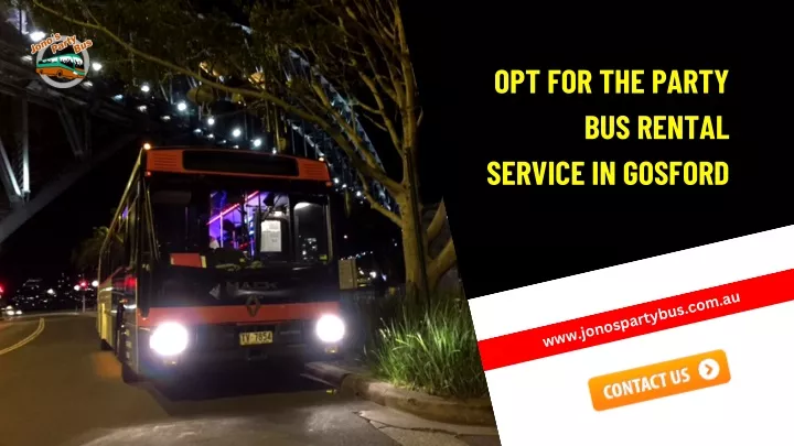 opt for the party bus rental service in gosford