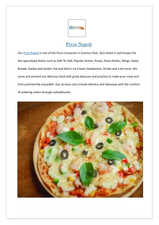 Up To 10% Offer Pizza Napoli Menu - Order Now