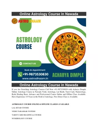 online astrology course in nawada