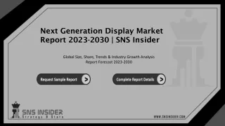 Next Generation Display Market