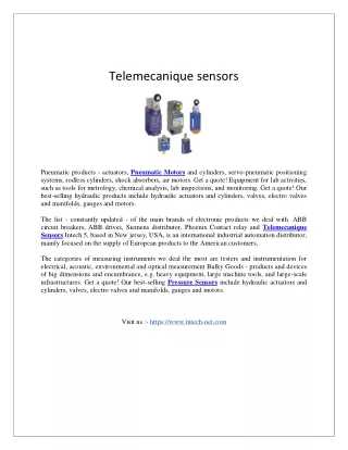 Telemecanique sensors