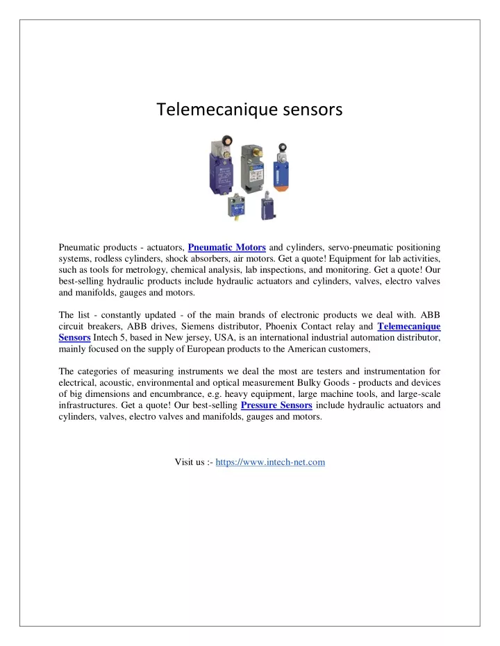 telemecanique sensors