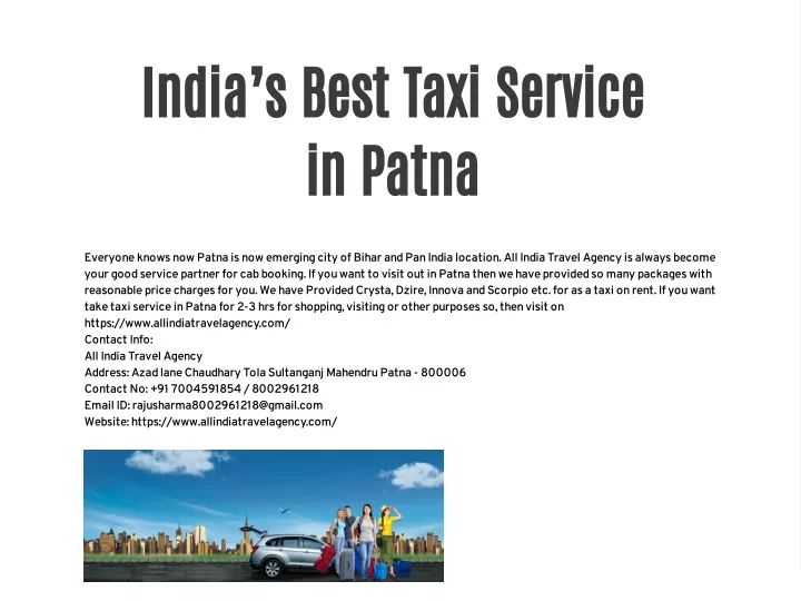 india s best taxi service in patna