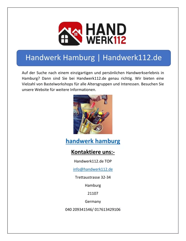 handwerk hamburg handwerk112 de