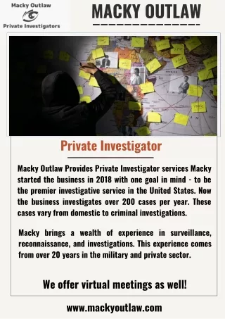 Professional Criminal Defense Investigators | Macky Outlaw