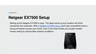 netgear ex7500 setup