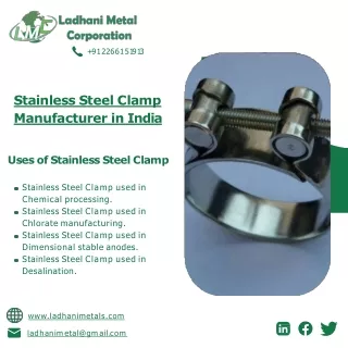 Stainless Steel Clamp | Gold Refining Machine | Titanium Tank Manufacturer- Ladh