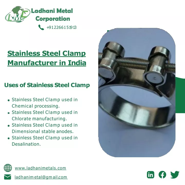 s t a i n l e ss s t ee l c l a m p manufacturer in india