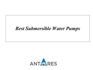 Best Submersible Water Pumps