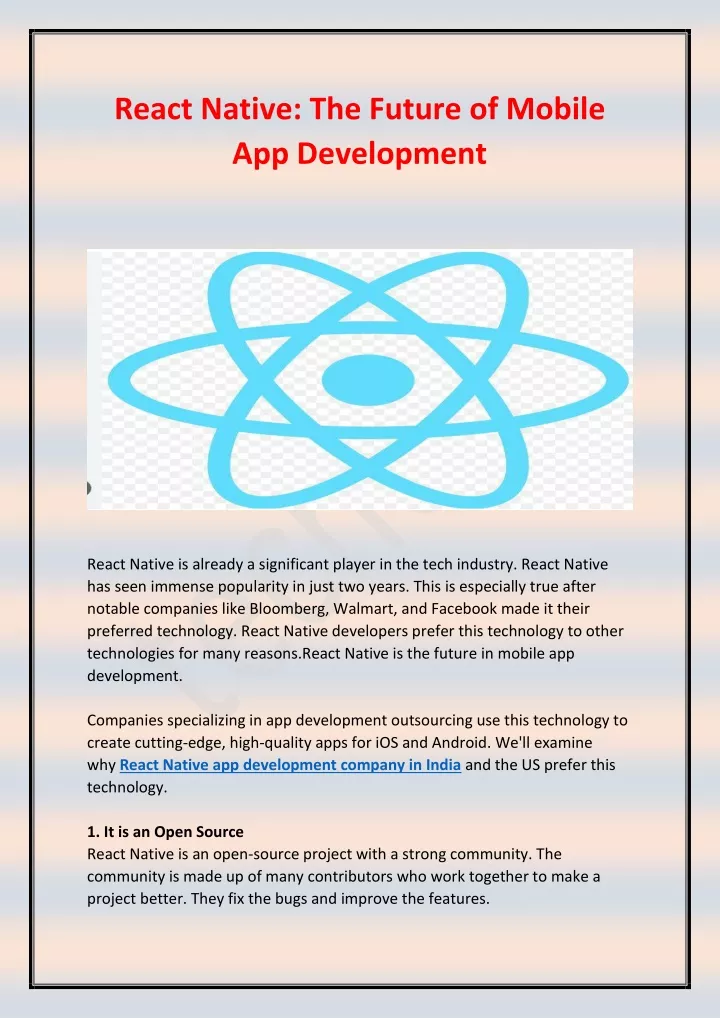 react native the future of mobile app development