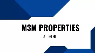m3m properties at delhi