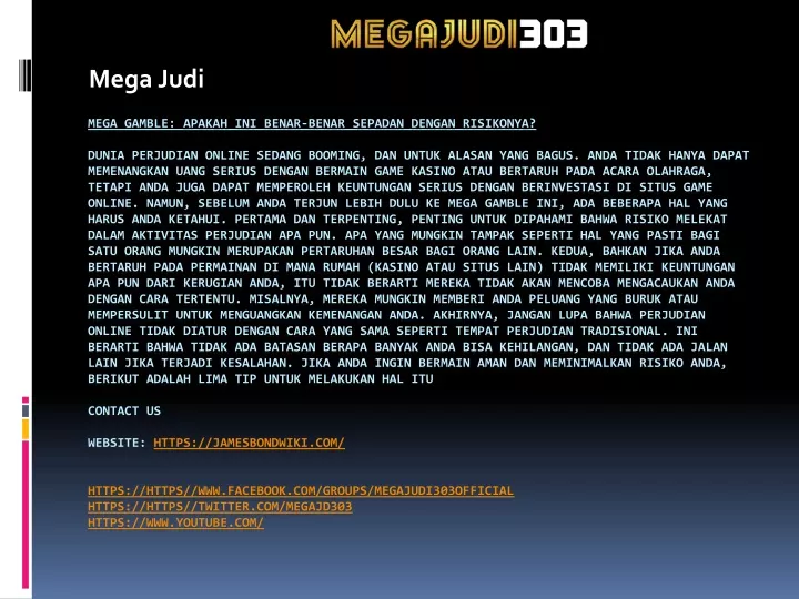 mega judi