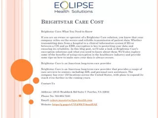Brightstar Care Cost