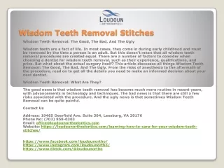 wisdom teeth removal stitches