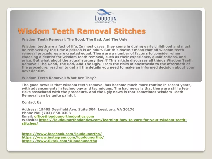 wisdom teeth removal stitches