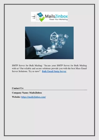 smtp server for bulk mailing secure your smtp