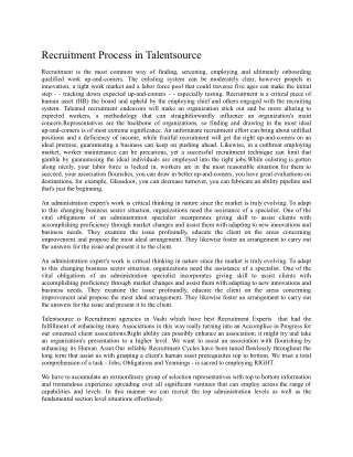 Recruitment Process in Talentsource