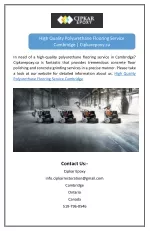 High Quality Polyurethane Flooring Service Cambridge | Cipkarepoxy.ca - slide 1