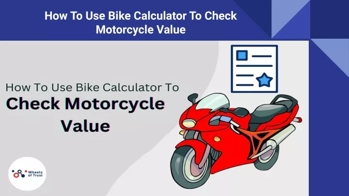 how to use bike calculator to check motorcycle