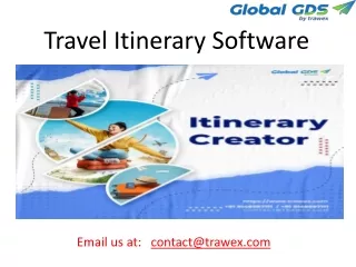 Travel Itinerary Software