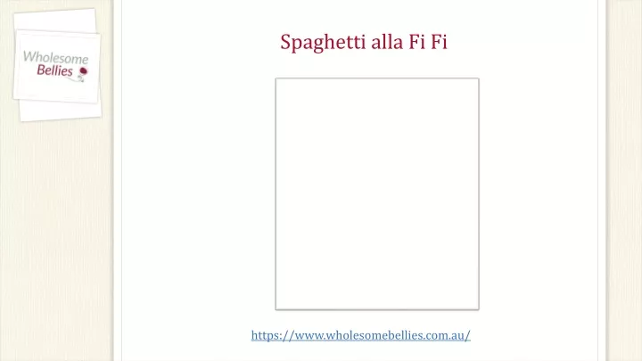 spaghetti alla fi fi