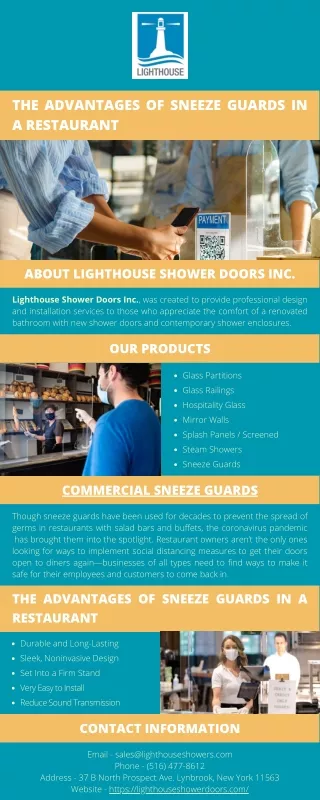 the advantages of sneeze guards in a restaurant