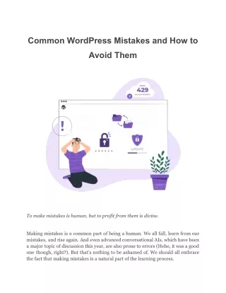 Common WordPress Mistakes and How to Avoid Them