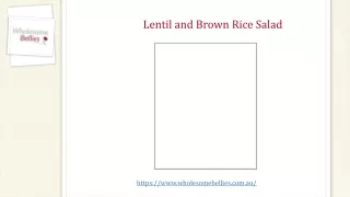 Lentil and Brown Rice Salad
