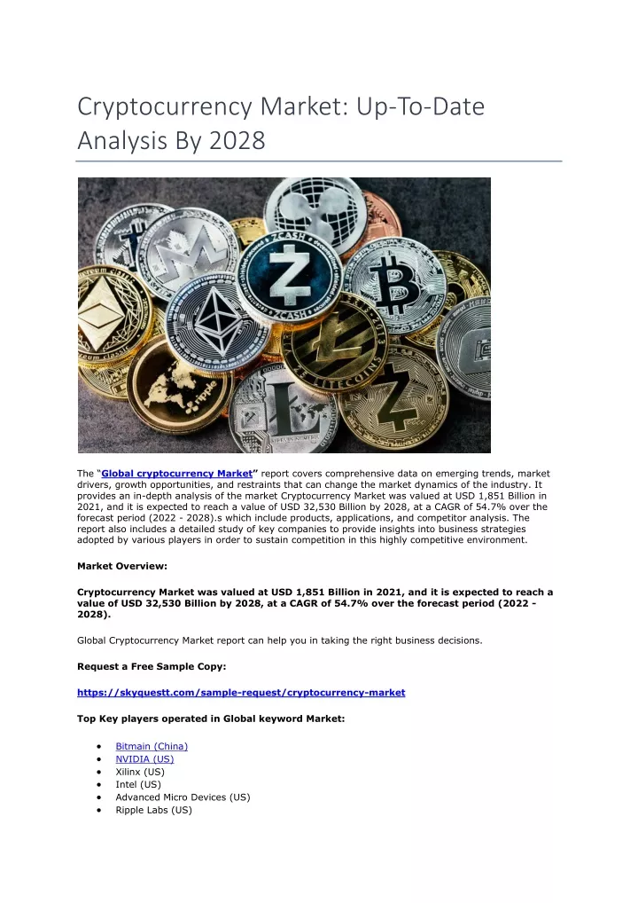 cryptocurrency market up to date analysis by 2028