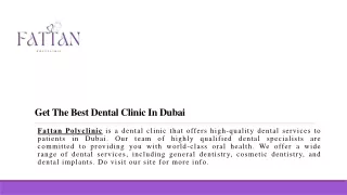 Get The Best Dental Clinic In Dubai