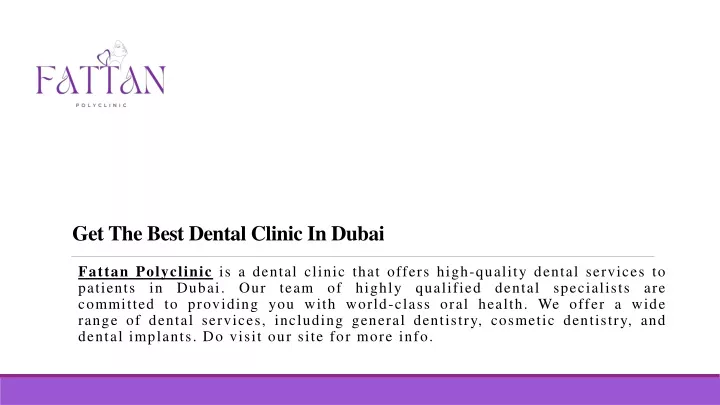 get the best dental clinic in dubai