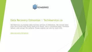 Data Recovery Edmonton  Tech4service.ca