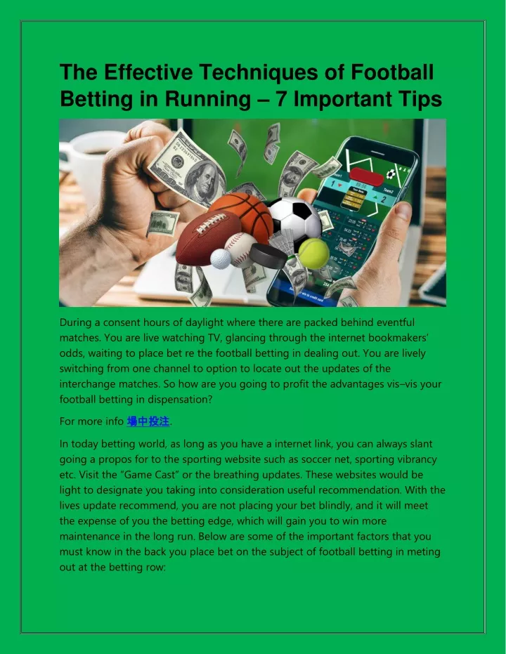 the effective techniques of football betting